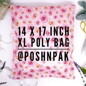 💕10 Pink roses Poly Mailers - 14 x 17 inch
